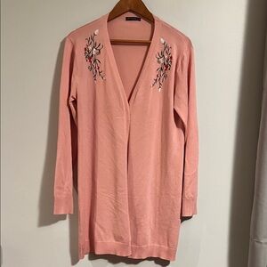 Cute Pink Embroidered Women's Sweater, size M